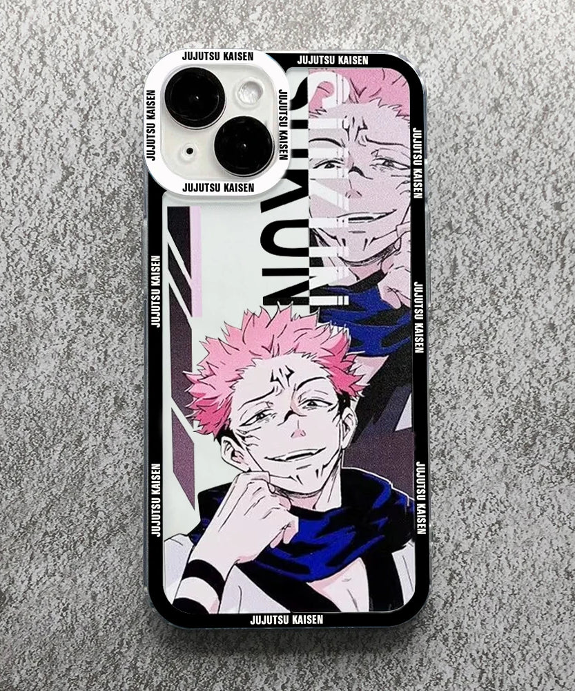 Gojo Satoru Clear Soft Case – Jujutsu Kaisen iPhone 11–16 Pro Max & Plus