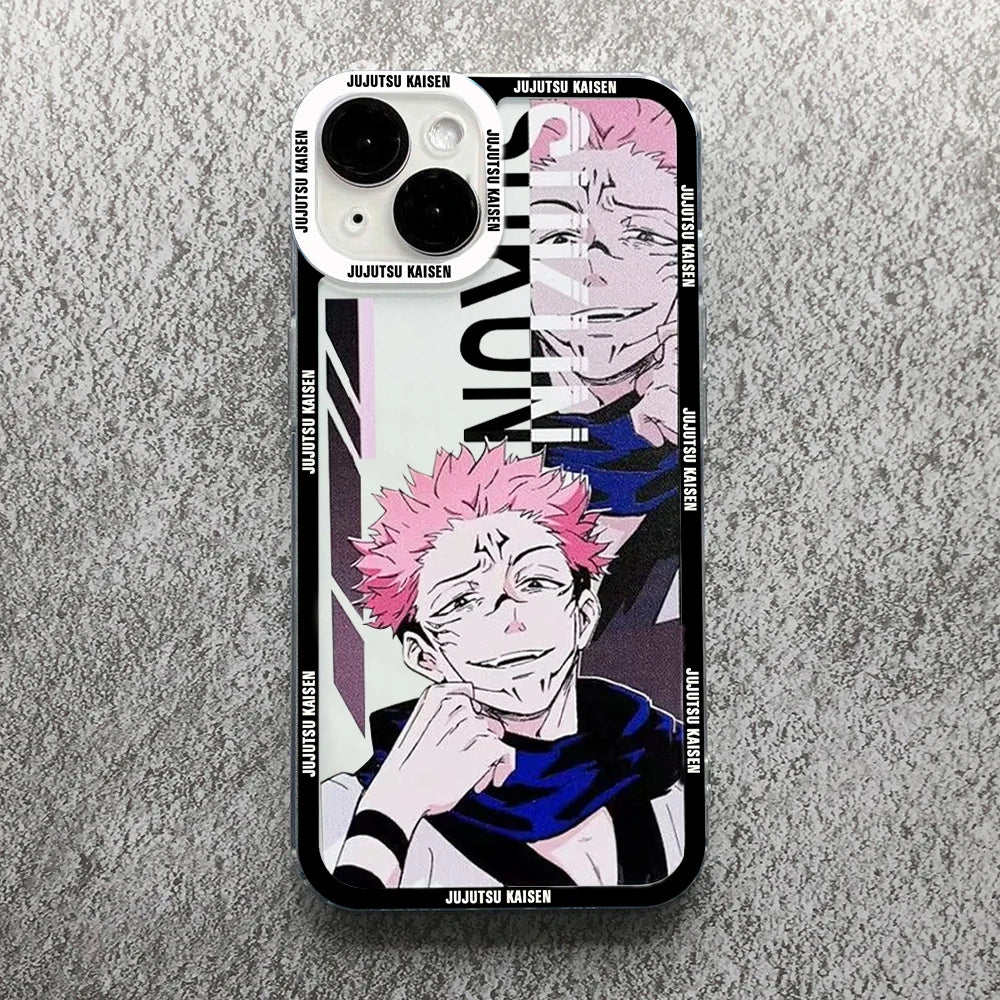 Gojo Satoru Clear Soft Case – Jujutsu Kaisen iPhone 11–16 Pro Max & Plus
