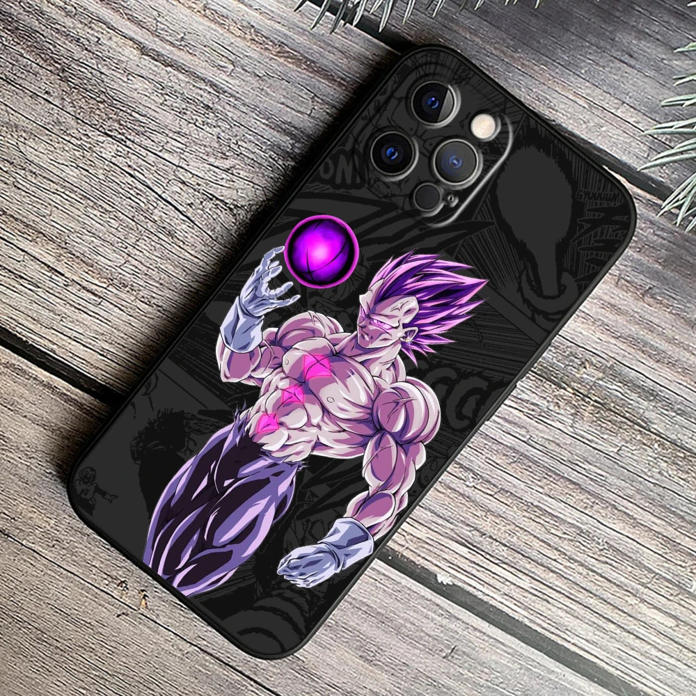 Son Goku Black TPU Case – Dragon Ball Anime iPhone 7–15 Pro Max