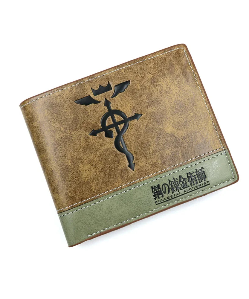 Anime demon slayer Man Bifold Wallets Khaki Card Holders Coin Purse