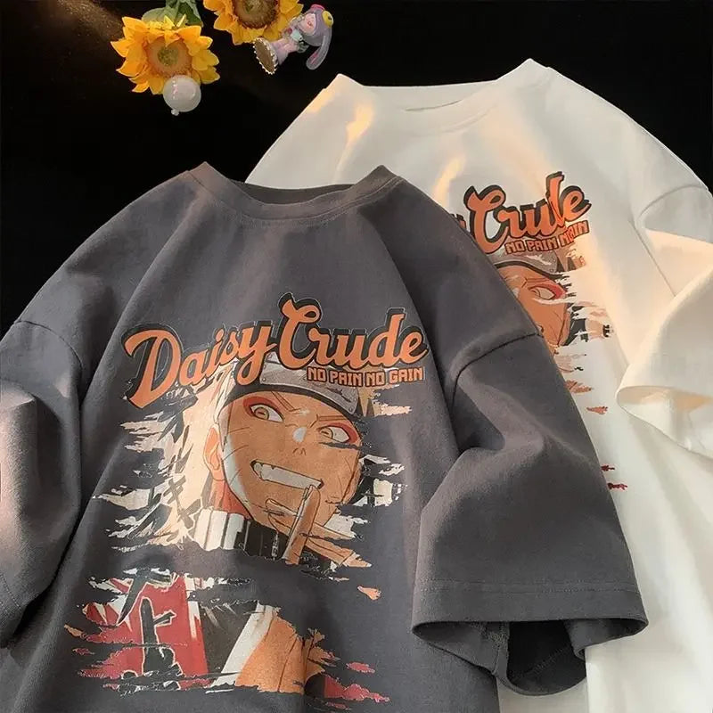 Naruto Ninja T-shirt Clothes Cartoon Print Short-sleeved Summer Tops Hip Hop Fashion Short Sleeve Top Clothes Birthday Gift New