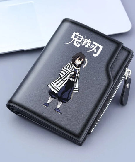 Demon Slayer Wallet Anime Coin Purse Men Credit Card Holder Boy Student Fashion Short Trifold Money Key Storage Pouch