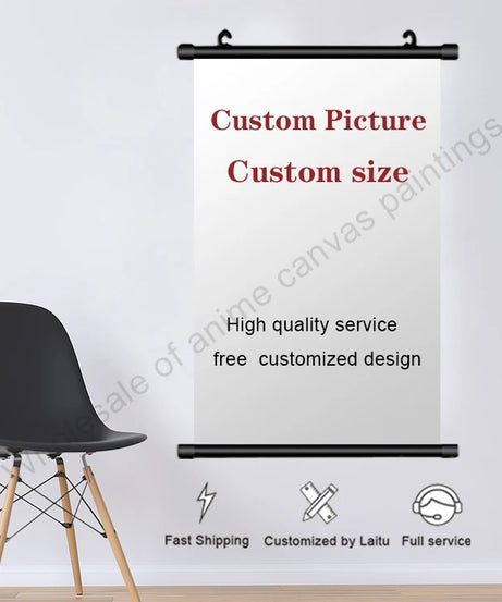 Naruto Villains Wall Scroll – Akatsuki Zetsu, Obito & Pain Canvas Poster