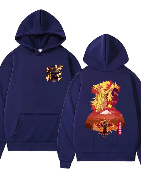 New Anime Rengoku Kyoujurou Printed Hoodies Men/women Sweatshirts Casual Fashion Y2K Fleece Hoodie Personality Pullover