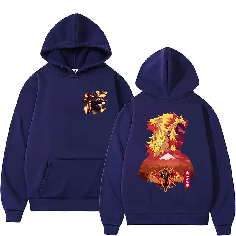 New Anime Rengoku Kyoujurou Printed Hoodies Men/women Sweatshirts Casual Fashion Y2K Fleece Hoodie Personality Pullover