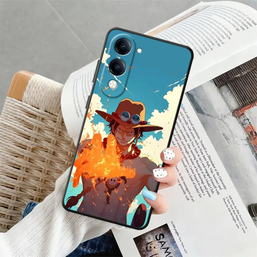Case for Vivo Y30 Y33S Y35 Y31 Y36 Y12 Y15S Y02 Y11 Y20 Y21 Y19 Y27 Y16 Y17 Y22 Phone Cover Ones Pieces Luffy