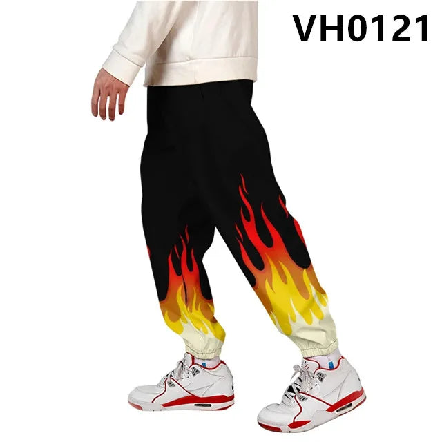 Kanagawa Wave Dragon Sweatpants Women/Men Smooth Satin Joggers Spring High Street Anime Trousers Fashion Pants