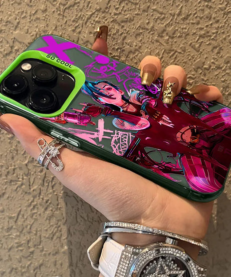 Anime Arcanes Graffiti J-Jinxs For iPhone 16 15 14 13 12 11 Pro Max XS Max 7 8 Plus Phone Case Shockproof Silicone Matte Cover