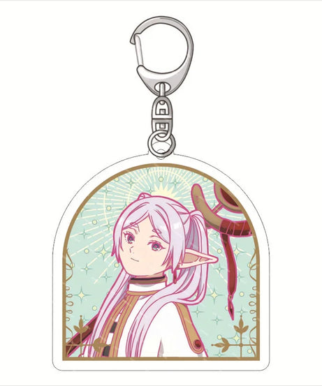 Frieren: Beyond Journey'S End Acrylic Anime Cute Keychain Jewelry Bag Pendant Gift Figure Key Ring Girl Badge Charms Wholesale