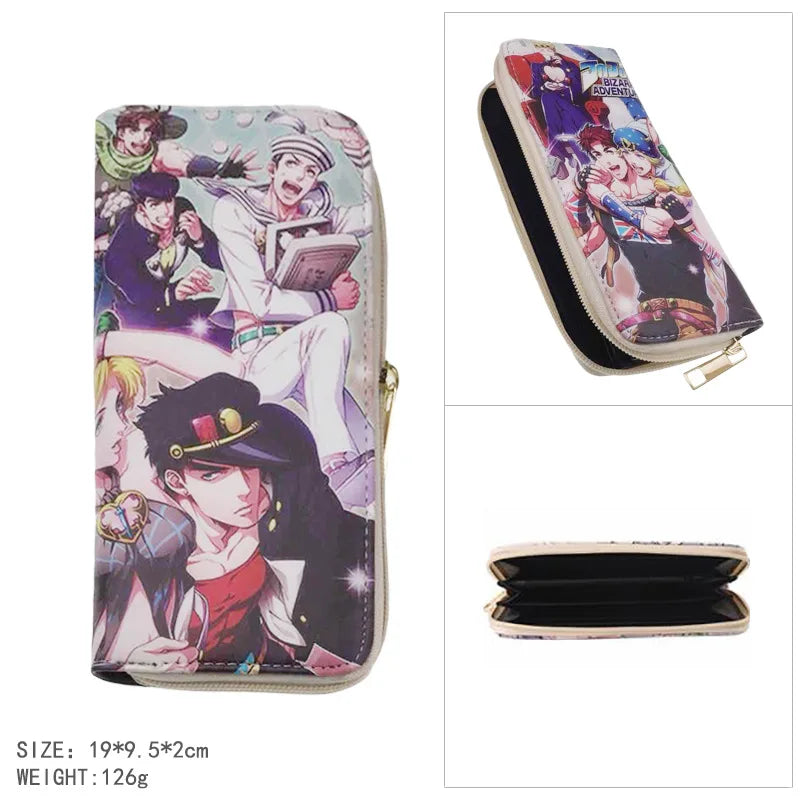 JoJo’s Bizarre Adventure Wallet – Jotaro Kujo Khaki Bifold & Coin Purse