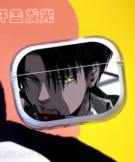 Anime Attack on Titan Transparent Case for Airpods Pro 4 2 1 Shingeki No Kyojin Levi Eren Yeager Airpod Cases TPU Earphone Cover