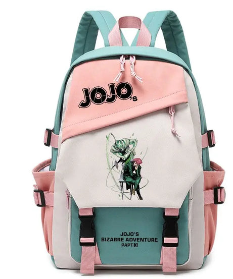 Kujō Jōtarō Anime JoJo's Bizarre Adventure Backpack Student School Bag Canvas Teens Outdoor Travel Backpack Fashion Gift