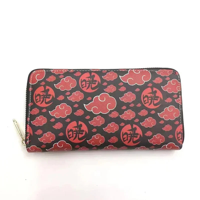 Naruto Sasuke Men Wallets Fashion Money Bag Zipper Coin Purse Female Purse Card Holder Multilayer Capacity Storage Bag Gift New