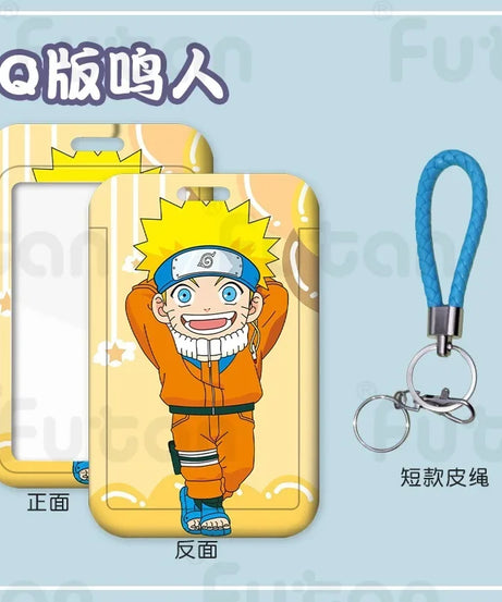 Naruto Kakashi Card Holder Men and Women ID Card Holder Purse Credit CardHolder Business Card Set KeyChain Passport Holder