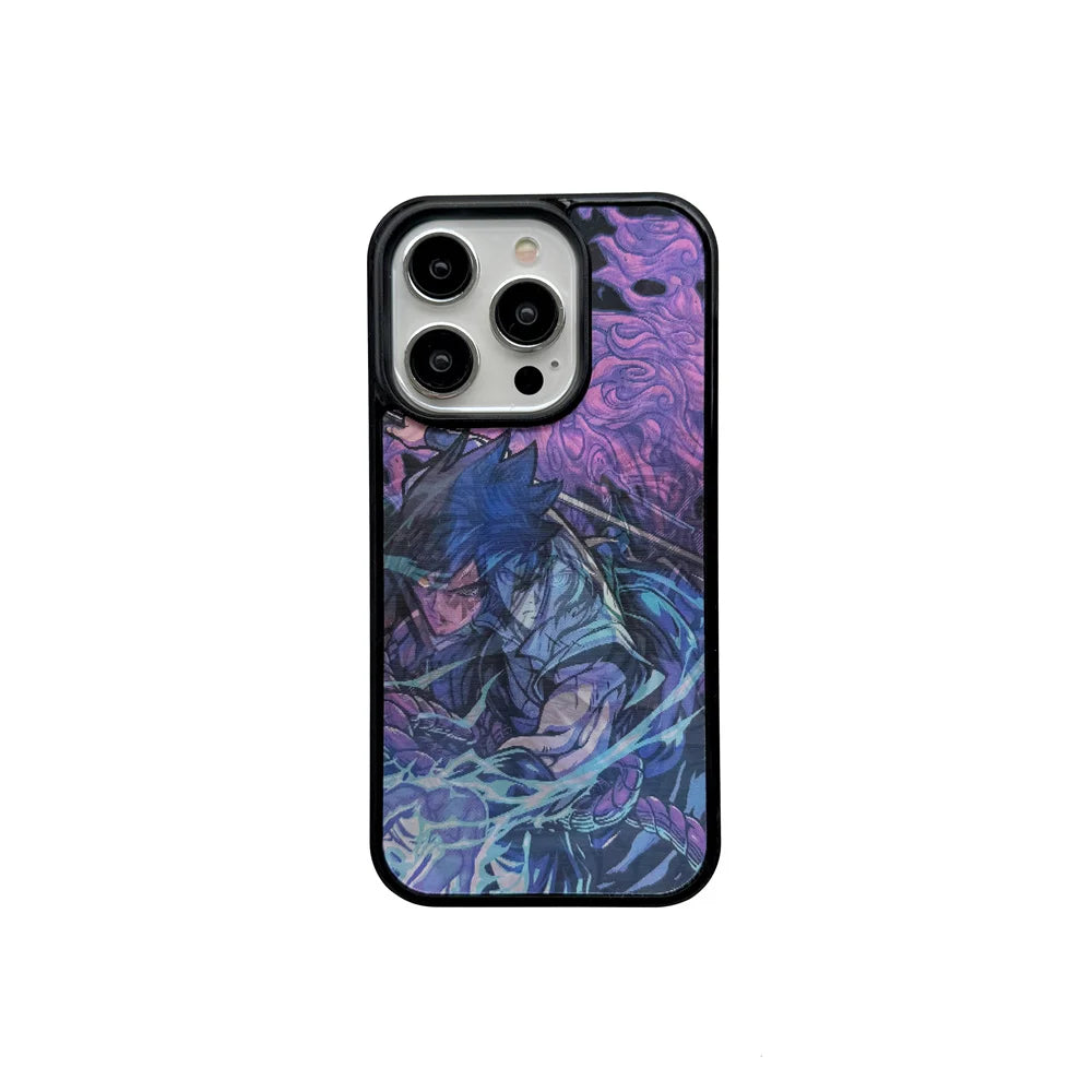 Anime Sasuke Itachi 3D Multi layer patterns Case For iPhone 16 15 14 13 12 Pro Max 11 Magnetic For Magsafe Wireless Charge Cover