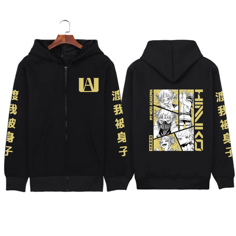 My Hero Academia Dabi Graphic Zip Up Hoodie Heavyweight Winter Fleece Streetwear Jacket 8