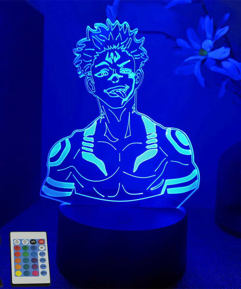 3D Anime Lamp Jujutsu Kaisen Led Night Light RGB Table Lamps Satoru Gojo Action Figure Kids Bedroom Desk Home Decor Friend