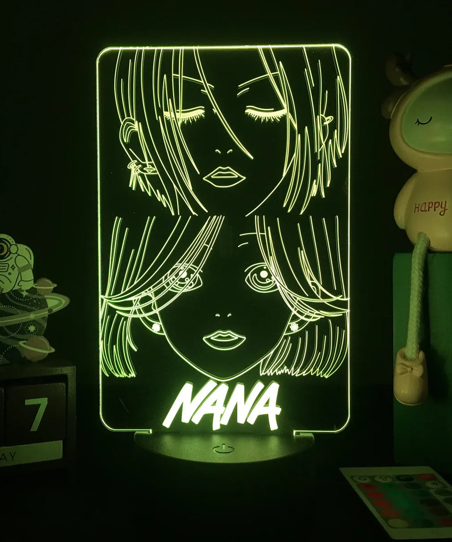 Anime Nana 3D LED Nightlight for Bedroom Decor Table Lamp Nana Osaki Figure Kids Child Girls Light Manga