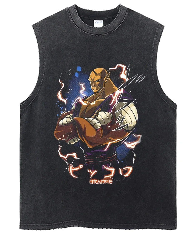 Vintage Dragon Ball Sleeveless Streetwear Tank – Harajuku Cotton Graphic Tee