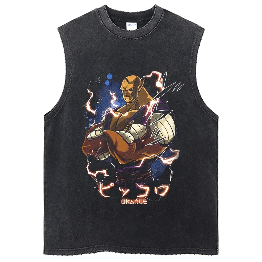Vintage Dragon Ball Sleeveless Streetwear Tank – Harajuku Cotton Graphic Tee