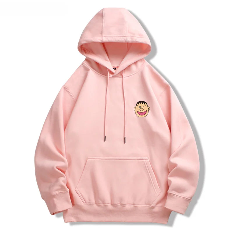 Doraemon Couple Hoodie – Nobita, Shizuka & Gian Cartoon Sweater (Unisex)