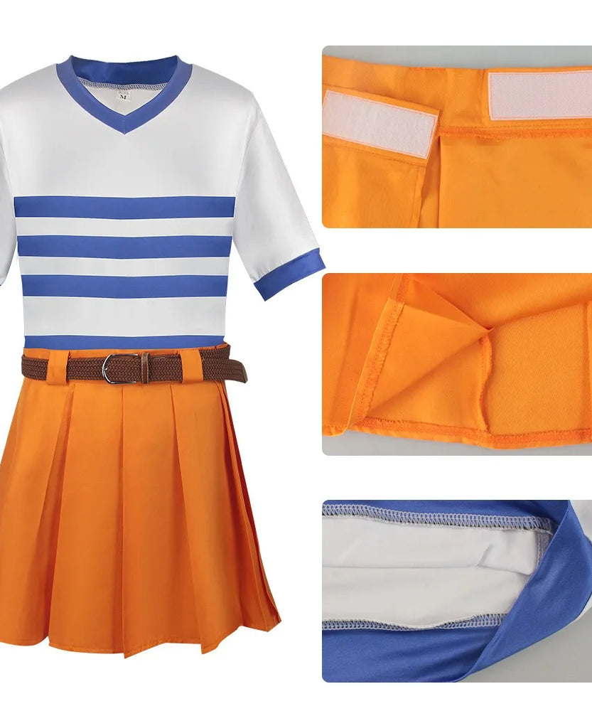 Anime Nami Cosplay Costume Anime Halloween COS Unifrom Outfits Role Play Novelty Women Dress Up Carnival Nami dress