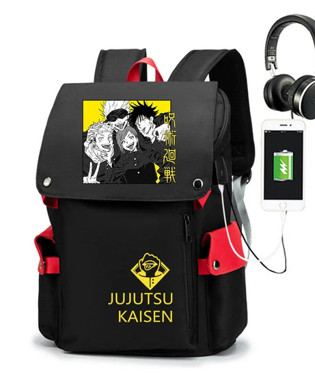Jujutsu Kaisen Anime Backpack Student School Shoulder Bag Business Multifunctional Large Capacity Computer Bag Travel Backpack