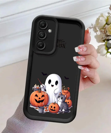 Case for Samsung A54 A52 A14 A53 A12 A13 A23 A71 A34 A51 A13 A33 A15 A32 A22 A55 A24 Phone Case Happy Halloween Ghost
