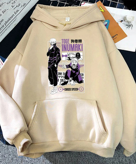 New Anime Inumaki Toge Print Hoodie Women Men Casual Tops Autumn And Winter Sweatshirts Long Sleeve Harajuku Pullover
