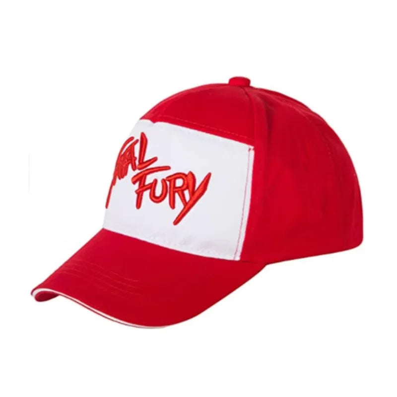 New Terry Bogard Blue Baseball Cap King of Fighters Embroidery Cotton Fatal Fury Hat Cosplay Adjustable Outdoor Sports Sunhat