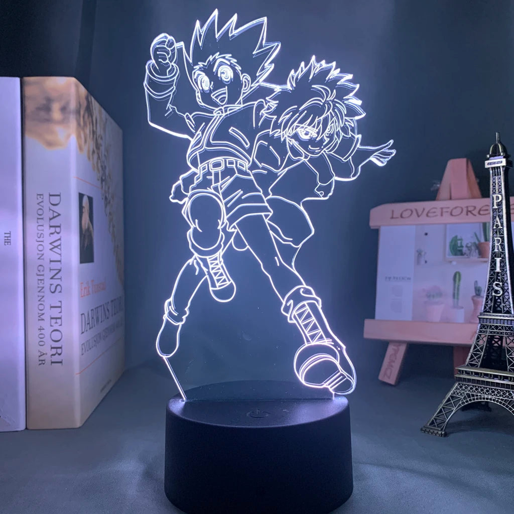 Anime Hunter X Hunter Led Night Light Killua Zoldyck Figure Nightlight Color Changing Usb Battery Table 3d Lamp Gift for Kids