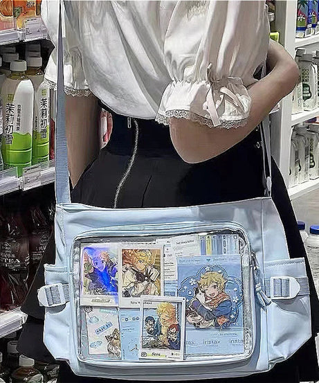 New Style Transparent Postcard Display Shoulder Women Badge DIY Decoration Crossbody Bag Anime Expo Class Tote Itabag