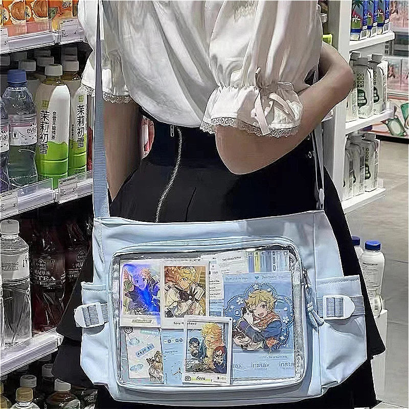 New Style Transparent Postcard Display Shoulder Women Badge DIY Decoration Crossbody Bag Anime Expo Class Tote Itabag