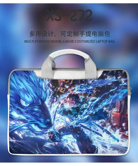 Demon Slayer Nezuko Tanjiro Notebook Laptop Bag Can Be Worn on One Shoulder As A Suitcase 12-16 Inches Anime Universal