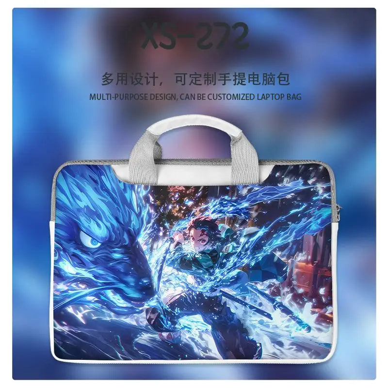 Demon Slayer Nezuko Tanjiro Notebook Laptop Bag Can Be Worn on One Shoulder As A Suitcase 12-16 Inches Anime Universal