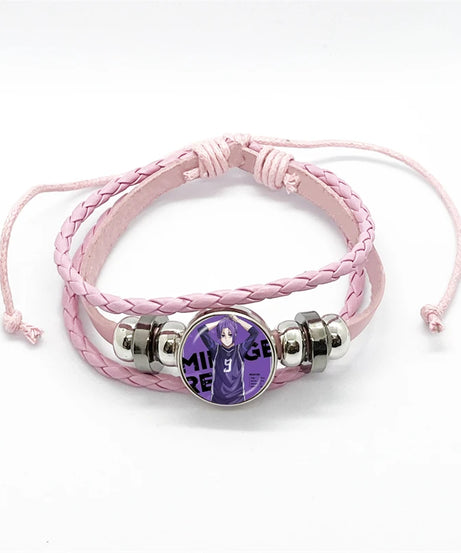 Anime Blue Lock Isagi Yoichi Chigiri Bachira Leather Bracelet Cosplay Unisex Adjustable Punk Wristband Jewelry Props