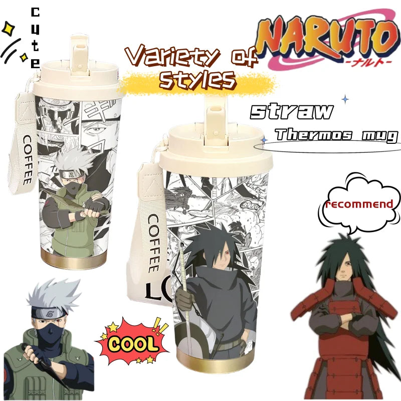 new Uzumaki Naruto cute and cool personality high-value two-dimensional student going out portable straw water cup birthday gift
