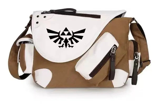 Genshin Impact Anime Canvas Casual Zipper Shoulder Bag Crossbody Bag Schoolbags Large Capacity Bag Men's Shoulder Messenger Gift