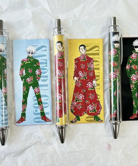 Hot Sales 3 PCS Jujutsu Kaisen Satoru Gojo Fushiguro Megumi Gel Pen Signature Pen Anime Peripheral Student Ballpoint Pen 0.5