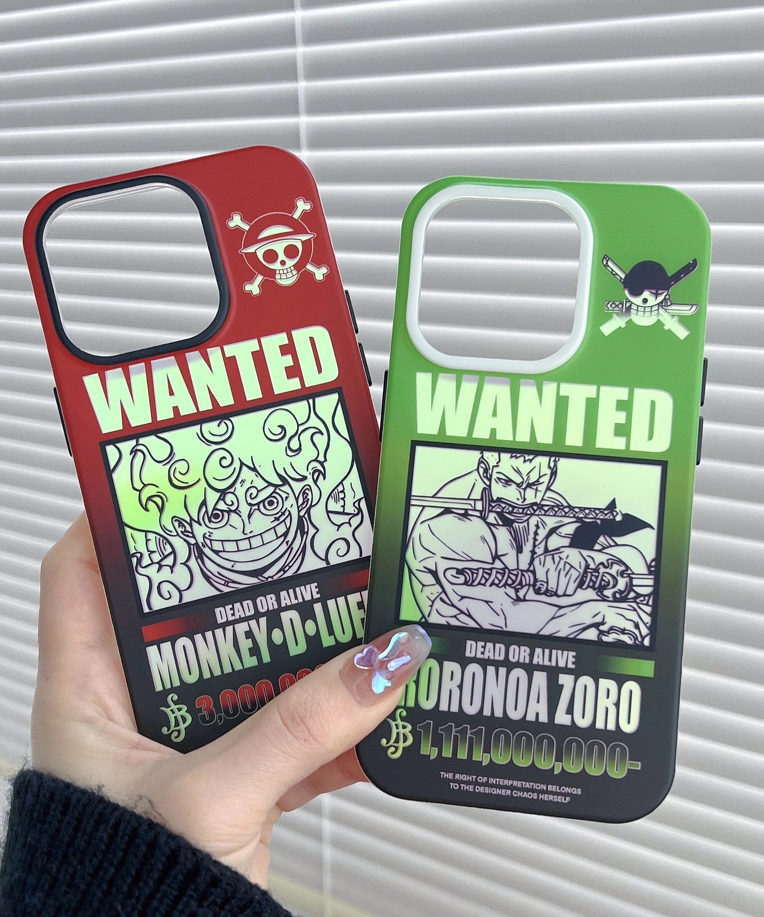 Laser Ones Pieces Luffys Roronoas Zoros Phone Cases For iPhone 15 14 13 12 11 16 Pro Max Back Cover