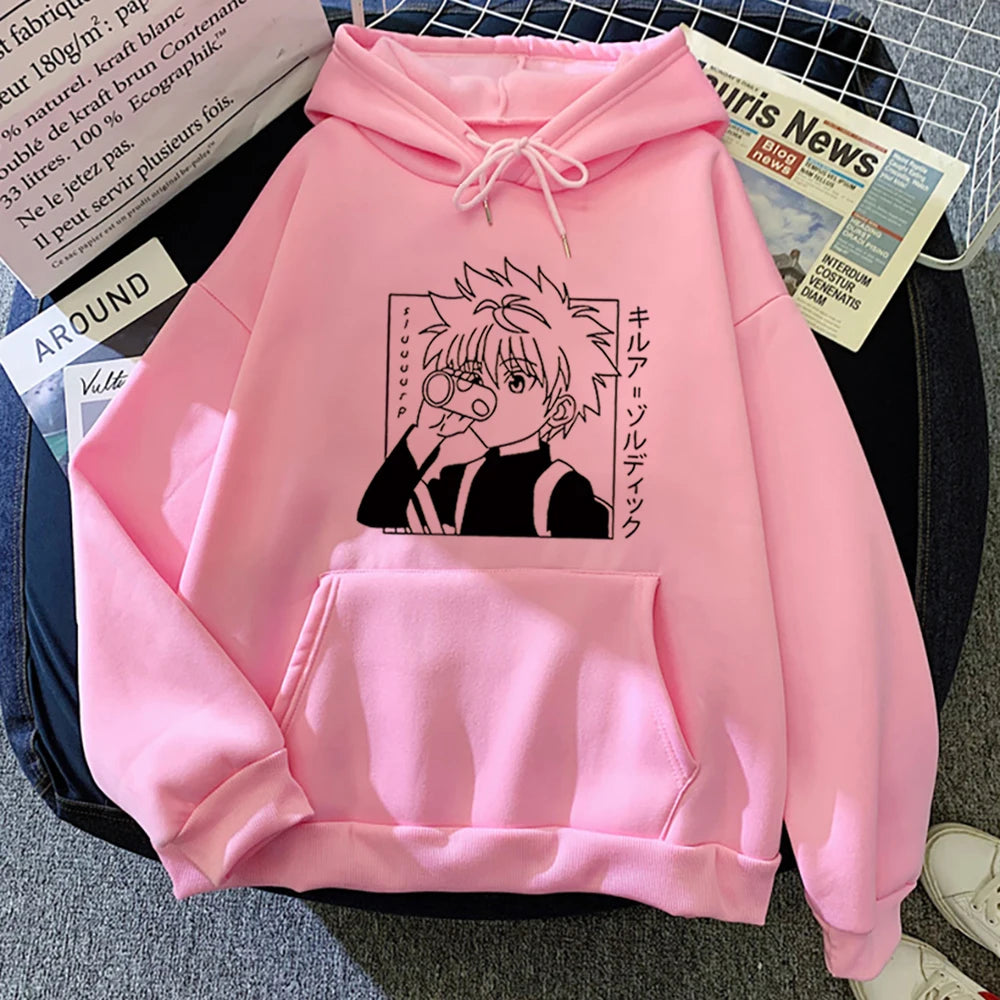 Hunter x Hunter Killua Zoldyck Graphic Hoodie Gothic Harajuku Fleece Pullover 4
