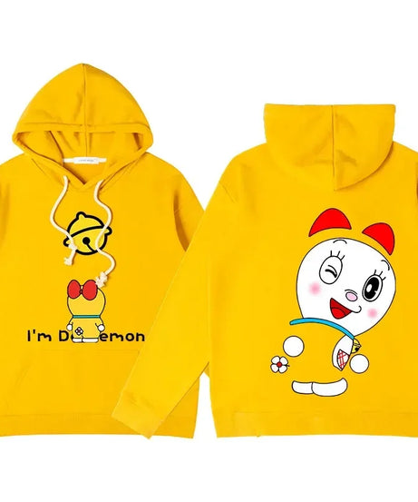 Doraemon Anime Hoodie – Cute Couple & Teen Pullover Jacket