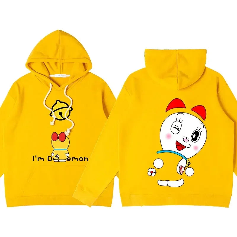 Doraemon Anime Hoodie – Cute Couple & Teen Pullover Jacket