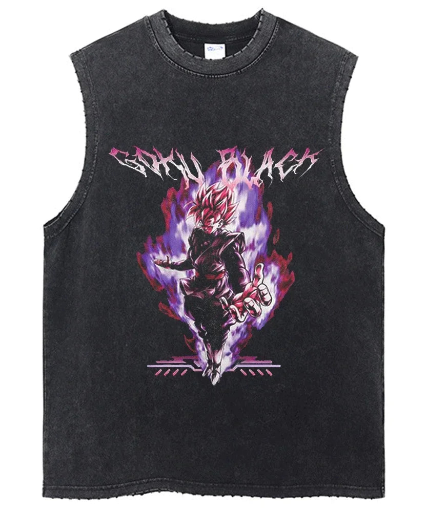 Vintage Dragon Ball Sleeveless Streetwear Tank – Harajuku Cotton Graphic Tee