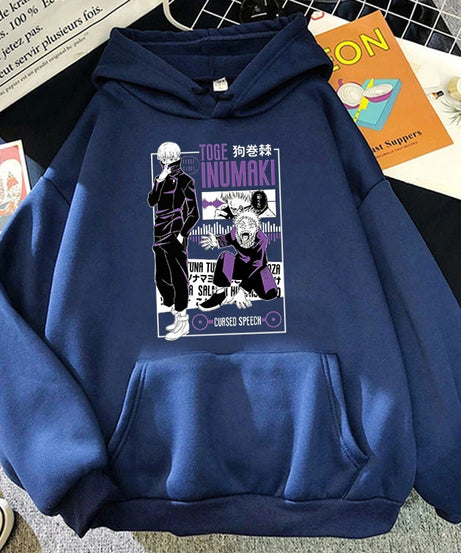 New Anime Inumaki Toge Print Hoodie Women Men Casual Tops Autumn And Winter Sweatshirts Long Sleeve Harajuku Pullover