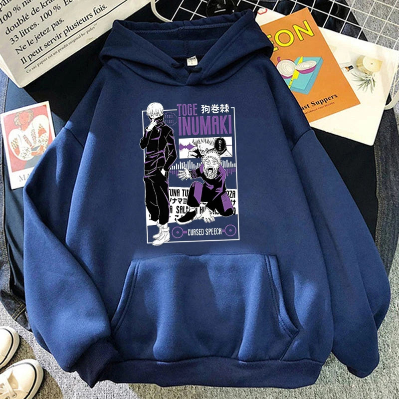 New Anime Inumaki Toge Print Hoodie Women Men Casual Tops Autumn And Winter Sweatshirts Long Sleeve Harajuku Pullover