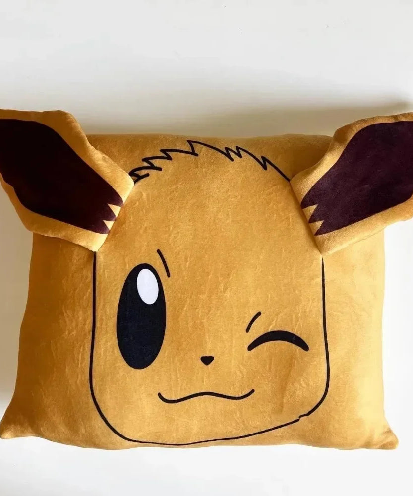 Pokémon Pikachu & Eevee Plush Pillow Cover – Cute Anime Cushion for Home & Office