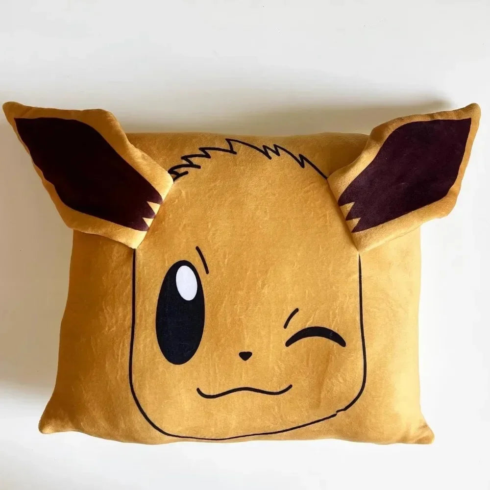 Pokémon Pikachu & Eevee Plush Pillow Cover – Cute Anime Cushion for Home & Office