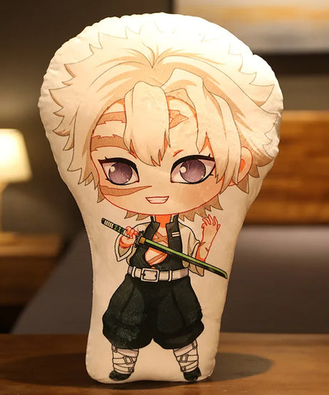 Tanjiro & Nezuko Plush Pillow – Demon Slayer Anime Cushion