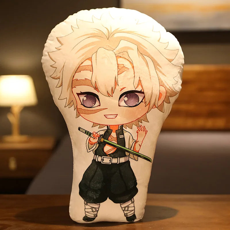 Tanjiro & Nezuko Plush Pillow – Demon Slayer Anime Cushion